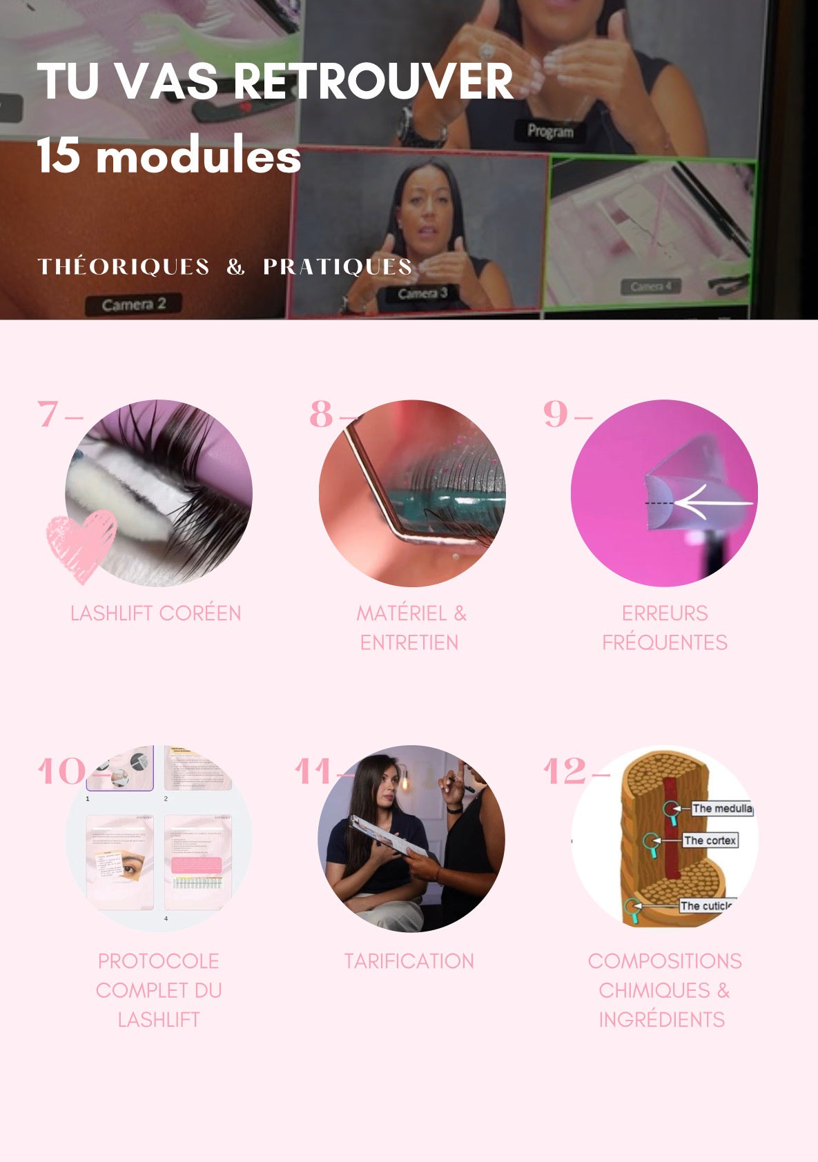 Formation Lash Lift ( rehaussement de cils ) en ligne 3-en-1 : classique, coréen & Unlift