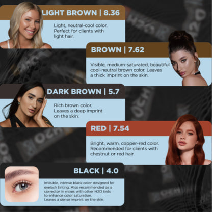 Kit Teinture hybride liquide OKO, sourcils et cils