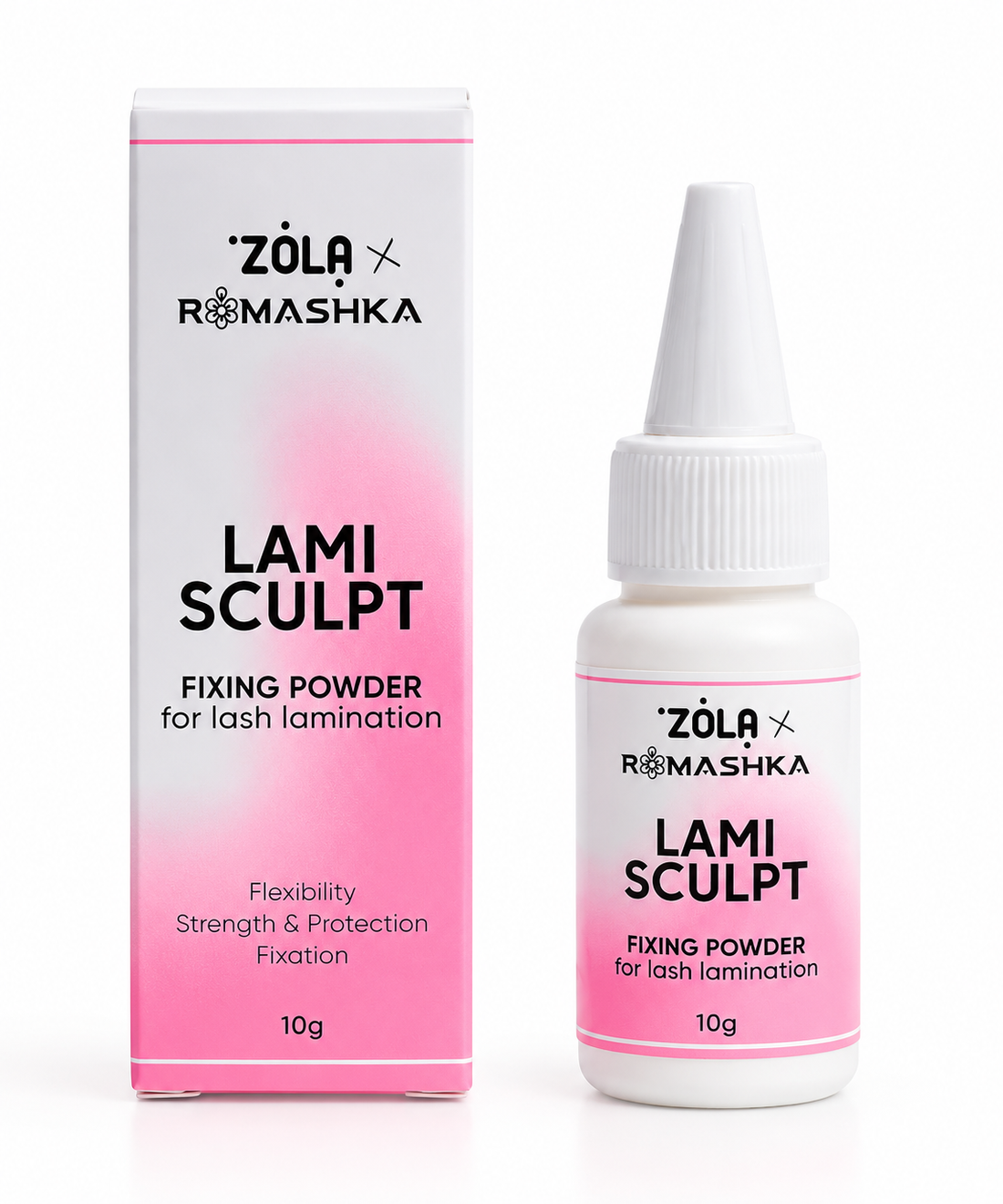 Poudre ZOLA × Romashka LamiSculpt, composant du kit LashLift Coréen Express