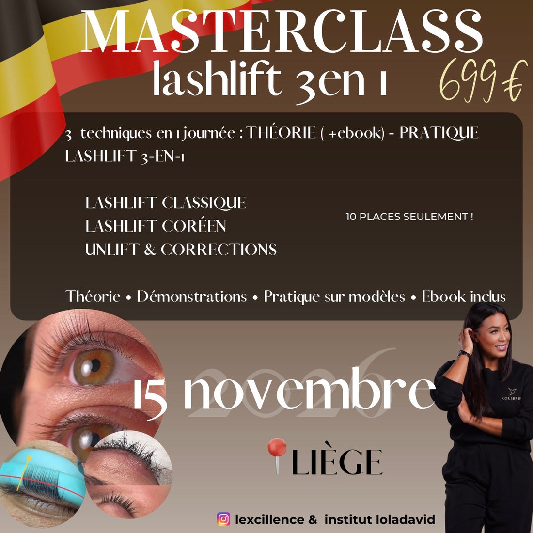 Masterclass Lashlift : classique-coréen et unlift , à LIÈGE (Belgique)