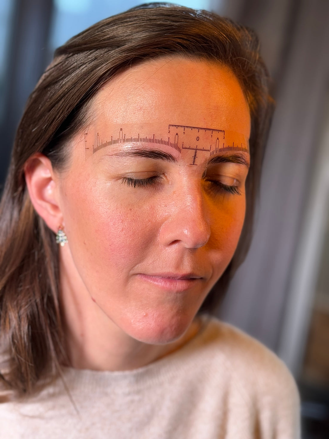 Règle Autocollante Pour Sourcils , mesures précises X10 pièces