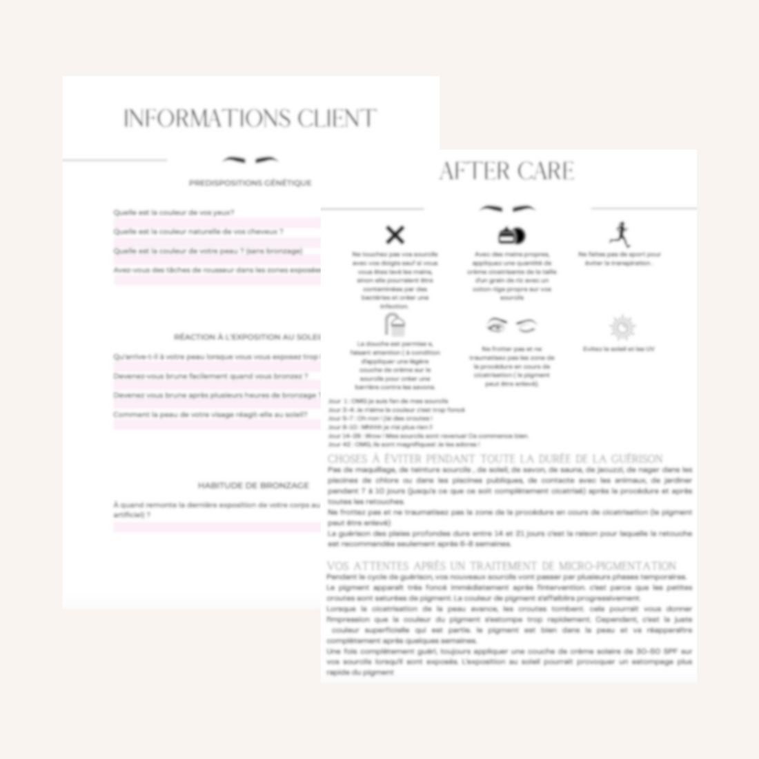 fiche cliente dermopigmentation soucils contenu lexcillence